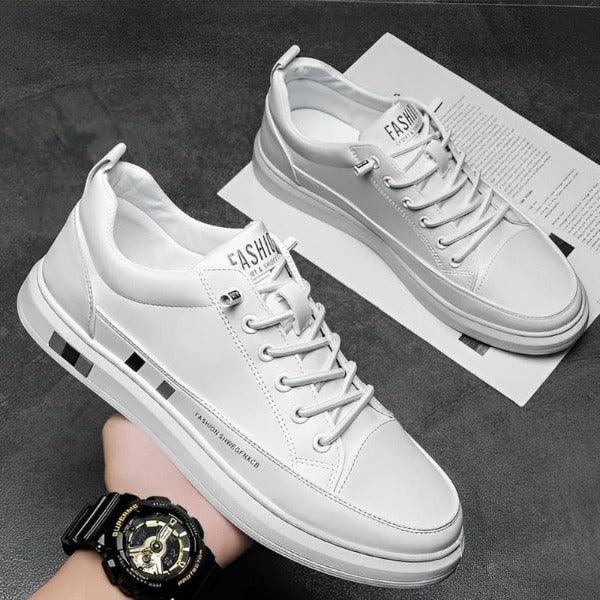 Zapato Casual Masculino Flat de Cuero